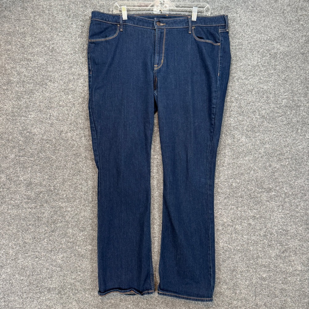 Old Navy Wow Bootcut Jeans Women‎ 18 Blue Mid Rise Dark Wash Stretch Plus Size